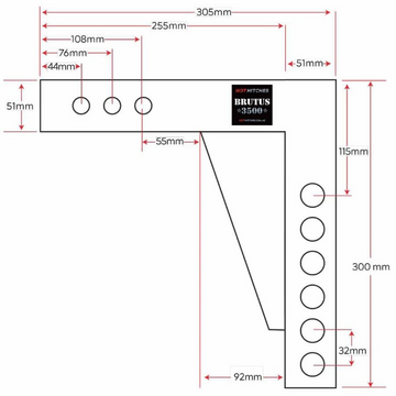 Titan Brutus 325mm Solid Steel Shank - Everything Caravans