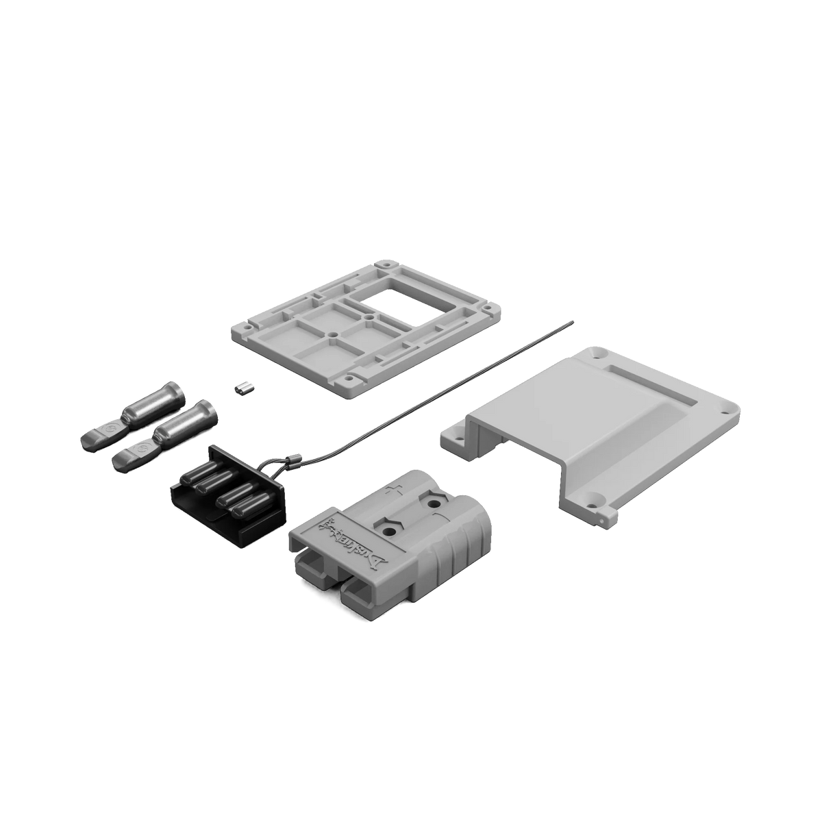 Duskie 50A Anderson Style White Kit with Cover Base Plug and Dust Cap