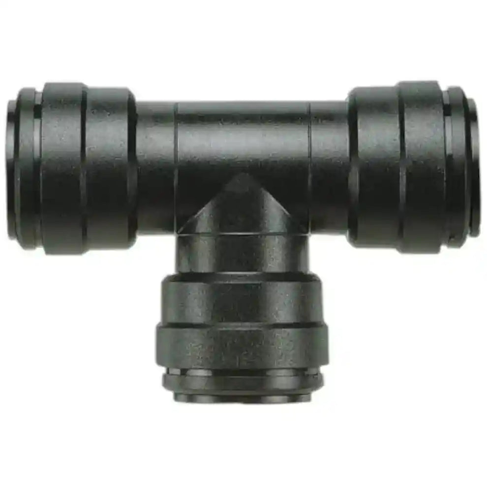 800-02008 John Guest Plastic 12mm Tee Connector for Push on fitting to 12mm Pipe