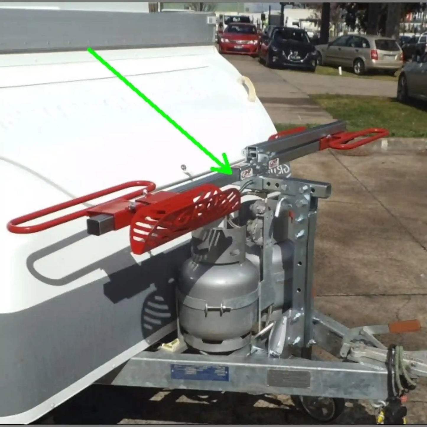 Gripsport 1 or 2 Bike Tilting Tow Bar Adapter for Caravan Rack to 50mm Hitch