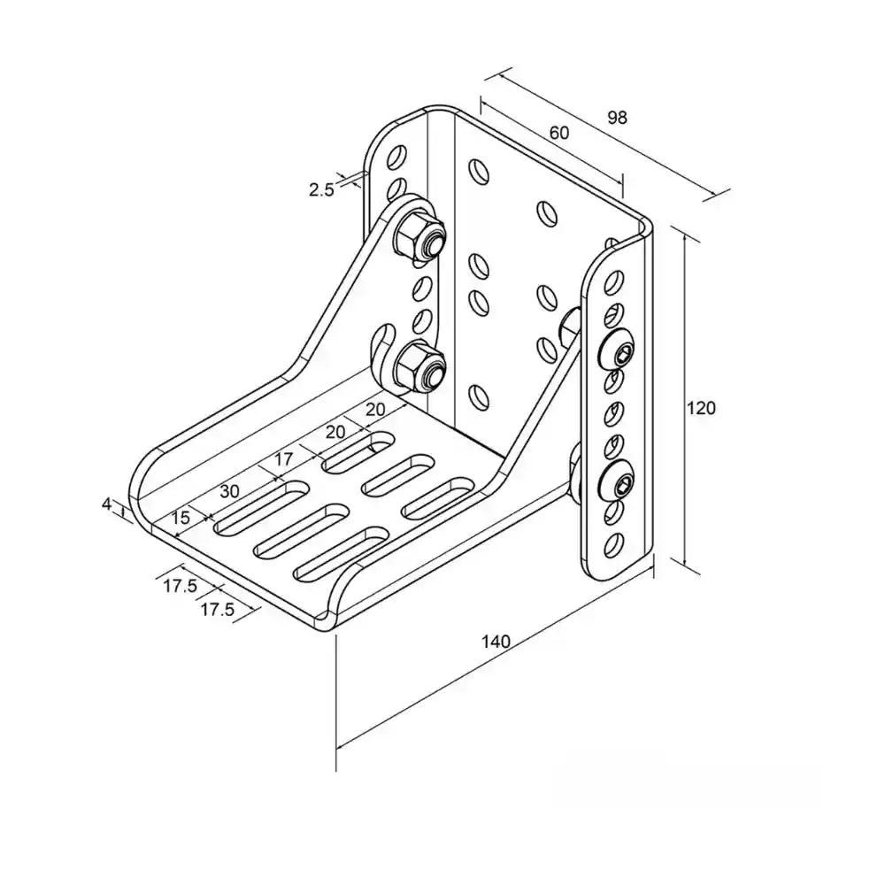 RacksBrax HD Adjustable Brackets - Short Triple