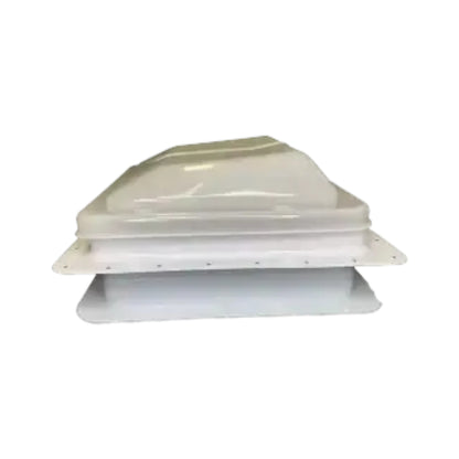 Coast RV 14X14 White Wind-Up Roof Vent with 12v Fan