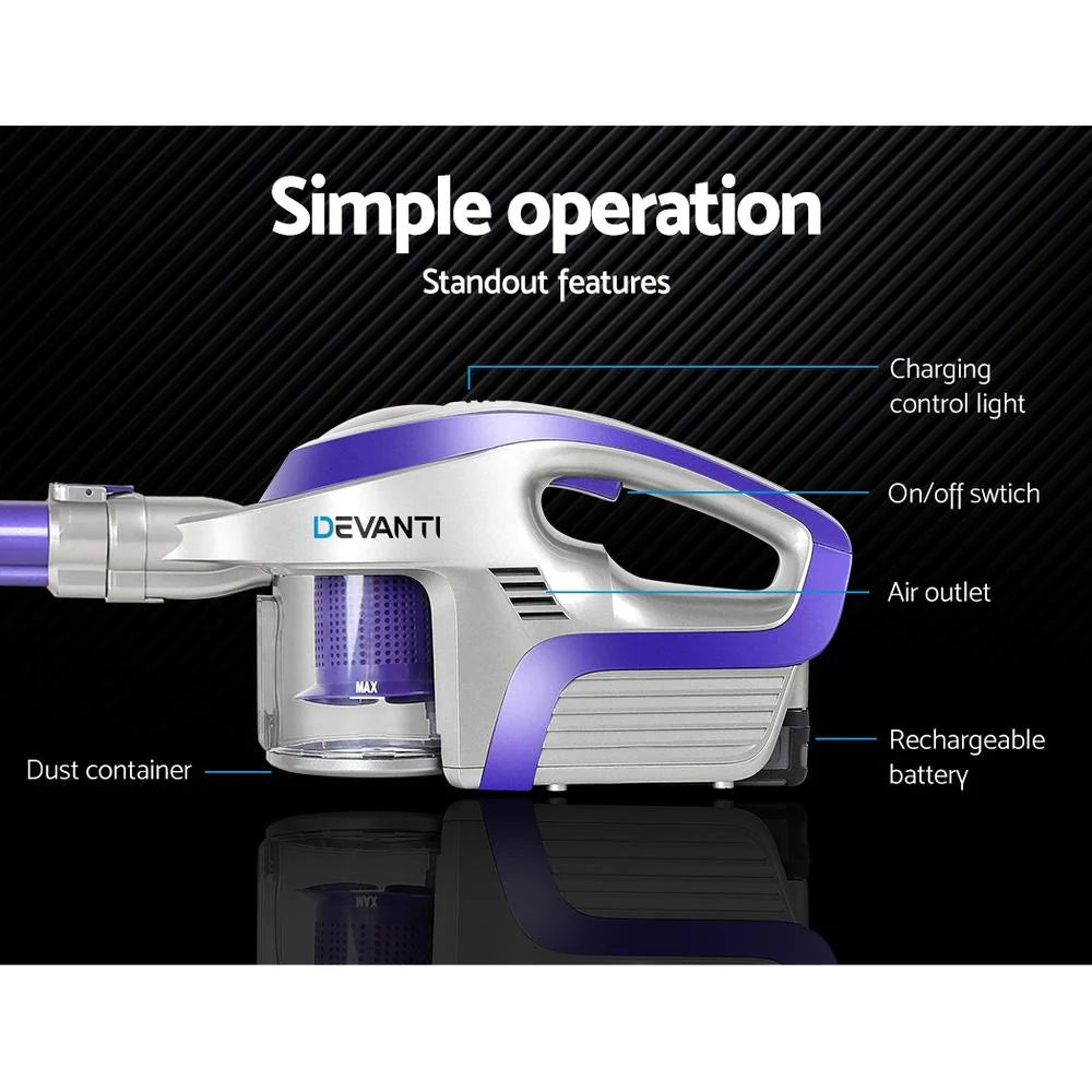 Devanti Cordless Stick Vacuum Cleaner Free Shipping