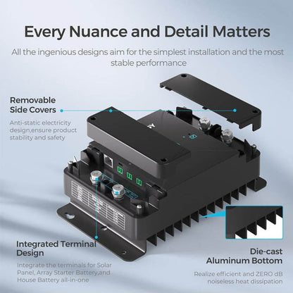 RENOGY CORE 500-11040 DCC50S 12V 50A Dual-Input DC2DC MPPT Charger RBC50D1S-G6-AU