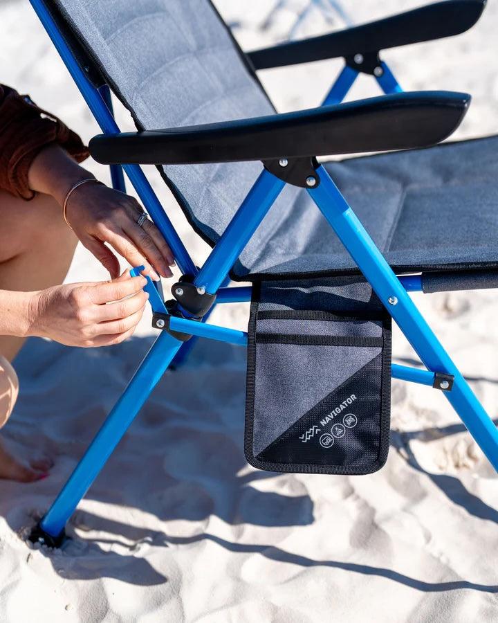 Navigator Gear the Somewhere Layback Chair Adults 150Kg Blue Grey - Everything Caravans