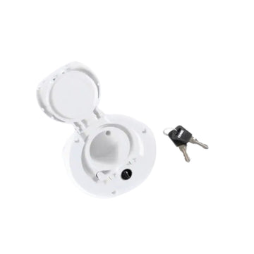 Camec Lockable Water Filler - White Left Hand Hinge