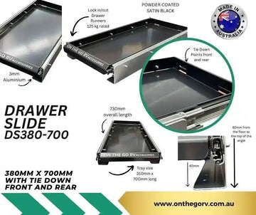 Tunnel Boot Draw Slide 380mm wide x 700mm