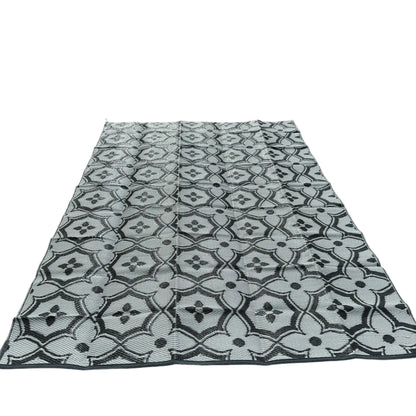 Caravan Camping Mat Classic Grey White 1.5m x 2.43m