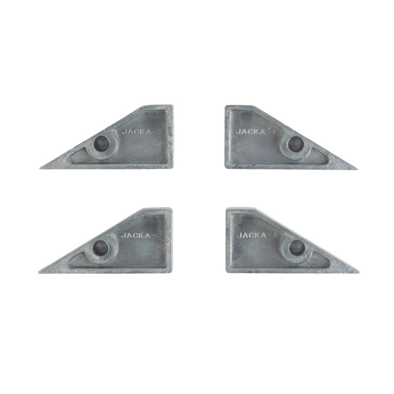 JACKA TRIANGLES Premium Aluminium Riser Arm Blocks | Set of 4
