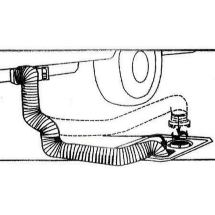 Sewer Hose 10Ft No fittings Silver 75mm Diameter Triple Wrap Ezflush