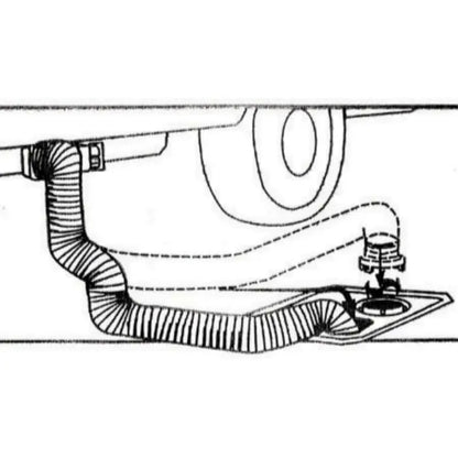 Sewer Hose 10Ft No fittings Silver 75mm Diameter Triple Wrap Ezflush