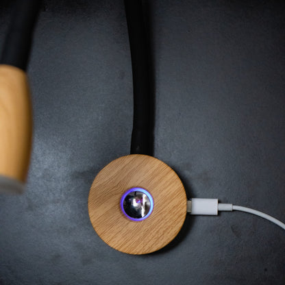 Supex Faux Timber LED Reading Light with USB-C