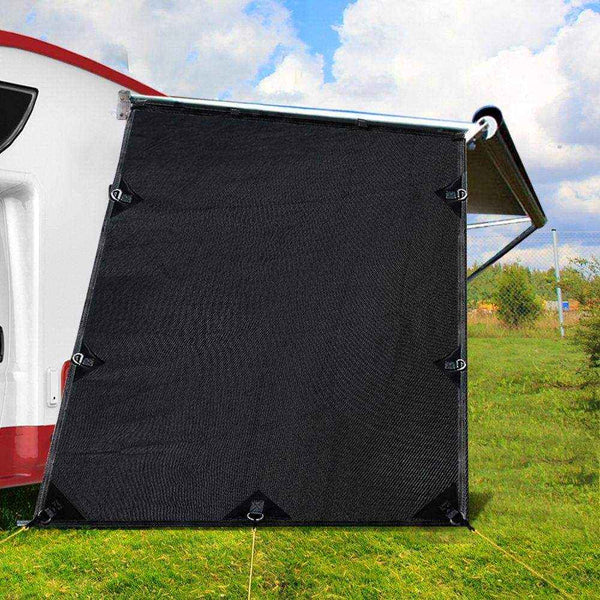 1.95X2.2M Black Caravan Privacy Screen End Wall - Everything Caravans