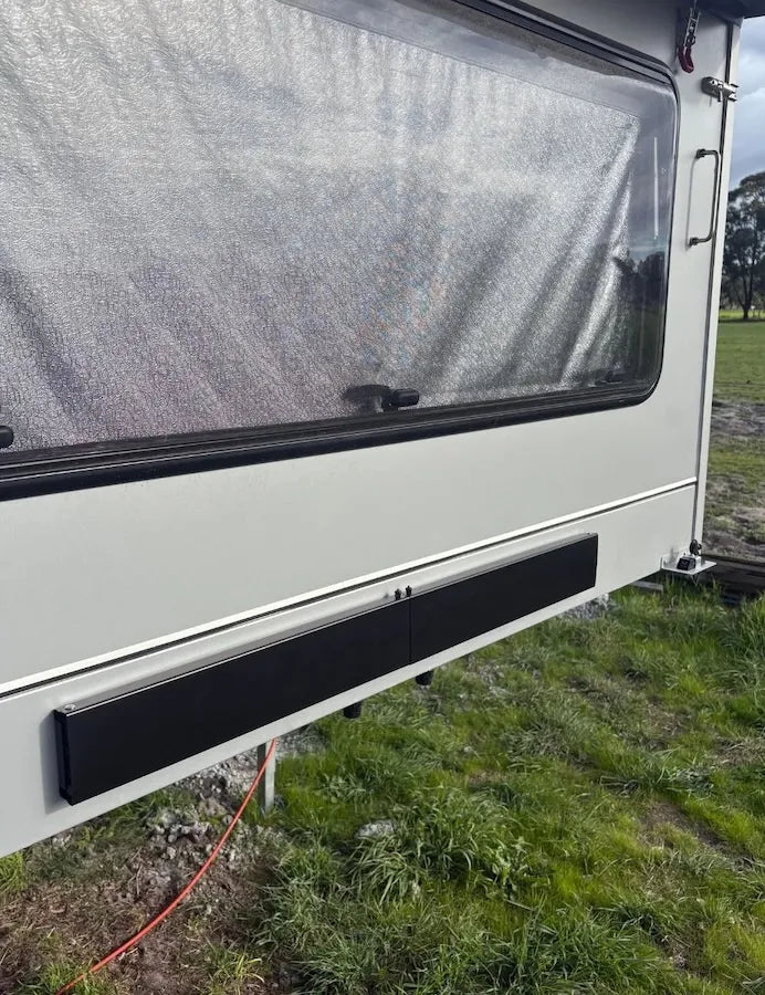 Vendline Caravan Clothesline Dust Cover Black - 1000mm