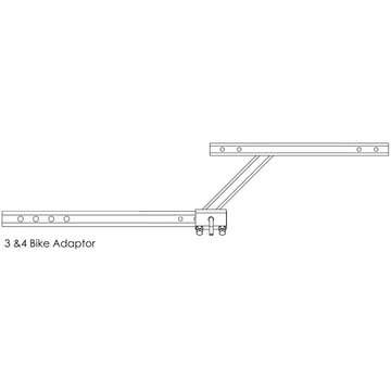 Gripsport 3 or 4 Bike Non Tilting Tow Bar Adapter for Caravan Rack to 50mm Hitch