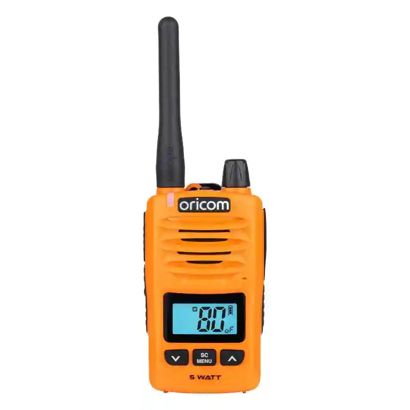 Oricom 5 Watt IP67 Waterproof Handheld UHF CB Radio - Orange