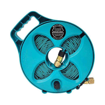 Flat Out 7.5m Drinking Water Hose Compact Multi-Reel Teal