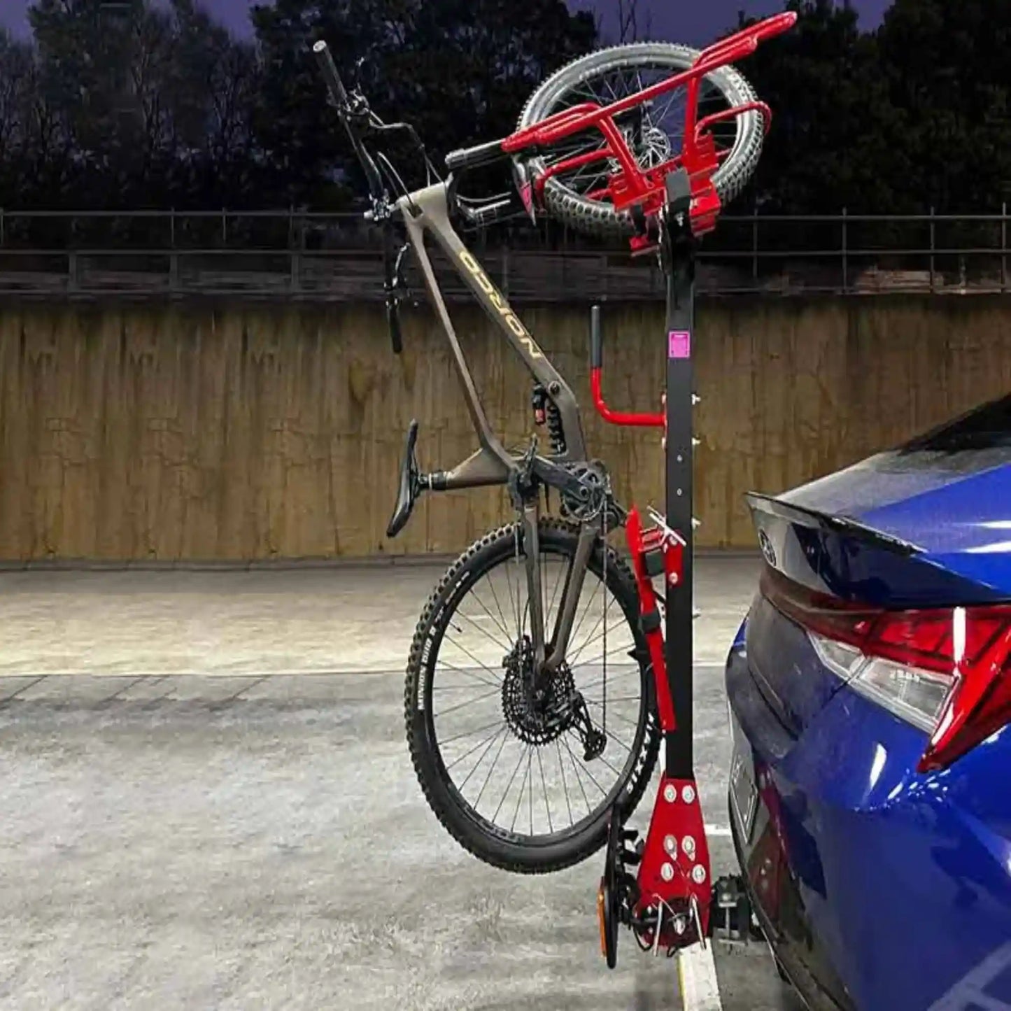 Gripsport Versa 1.2 Short Hitch 2 Bike Vertical Rack for Hitchmount