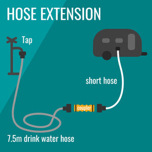 Flat Out 2.5m Drinking Water Extension Hose Teal