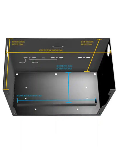 COAST RV Steel Chassis Mount Battery Box T/S RENOGY 300AH Mini Battery