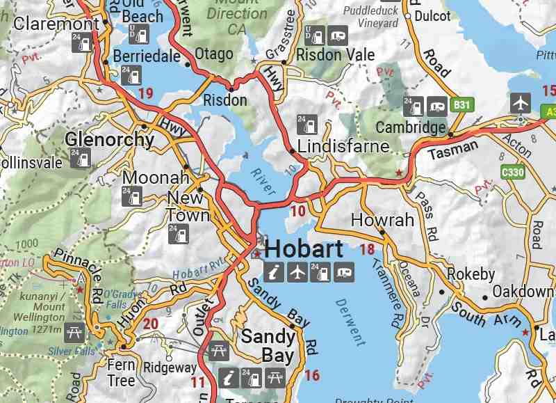 Hema Tasmania State Map