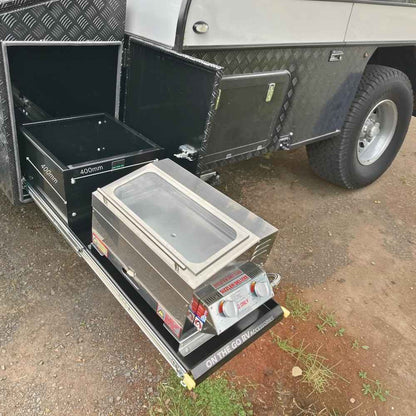 On The Go RV Kitchen Slide BBQ Combo Kit 400 - TERRAIN 1000mm Long