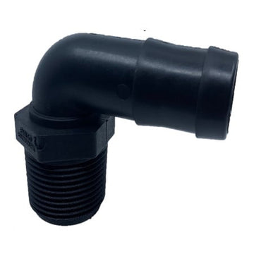 Poly Elbow 90degree Male Thread x Hose Barb - 25mm