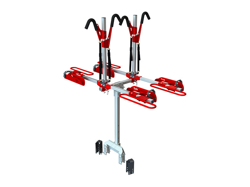 Gripsport Complete Tilting Caravan Rack for 4 Bikes with Tall Bolt On Mount Kit