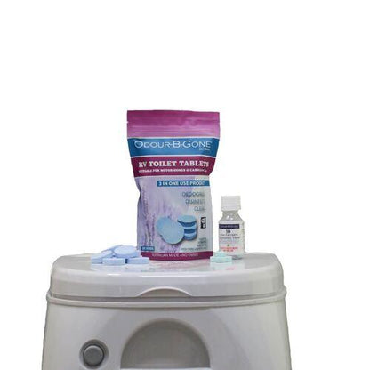 Odour B Gone Toilet Tablets 25 Tablets Plus 10 Mini Tabs - Everything Caravans