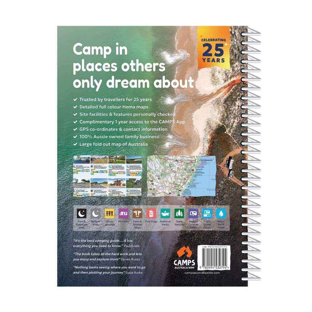 9780994532794 Hema Camps 13 Easy to Read Campsite Photos and Larger Map (B4 Size) 1
