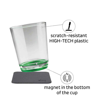 2 x Magnetic Drinking Cup Triple The Sour Green By Silwy ...