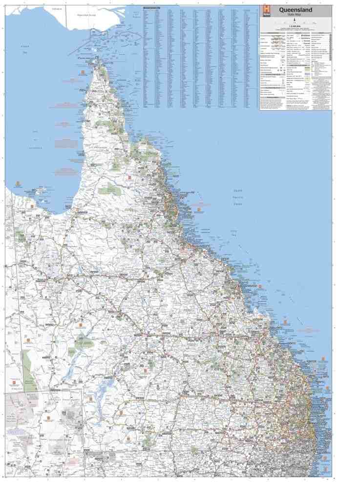 Hema Queensland State Map