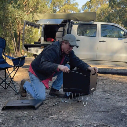 Bush Telly Camping Fire Pit and Cooktop Combo