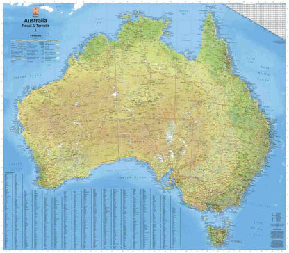 Hema Australia Road and Terrain Map