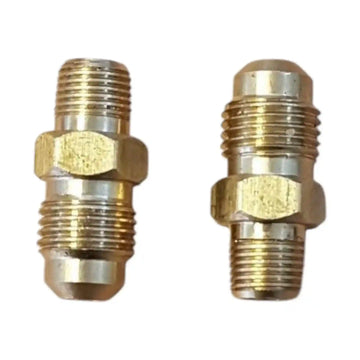 Brass Gas Fitting 007-0502 5/16 Flare Union to 1/8 Taper Thread x 2