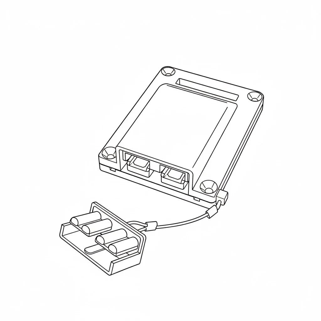 Duskie 50A Anderson Style White Kit with Cover Base Plug and Dust Cap
