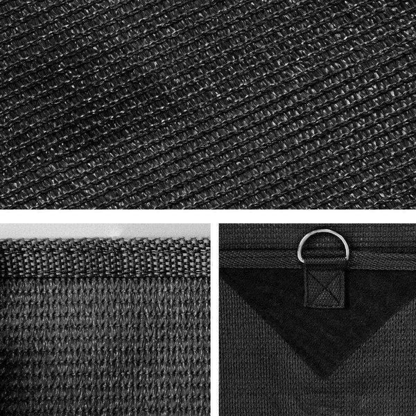 1.95X2.2M Black Caravan Privacy Screen End Wall - Everything Caravans