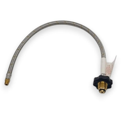Braided Gas Hose 900mm POL fitting and 1-4 inverted Flare Thread 51-Htfp14I900F