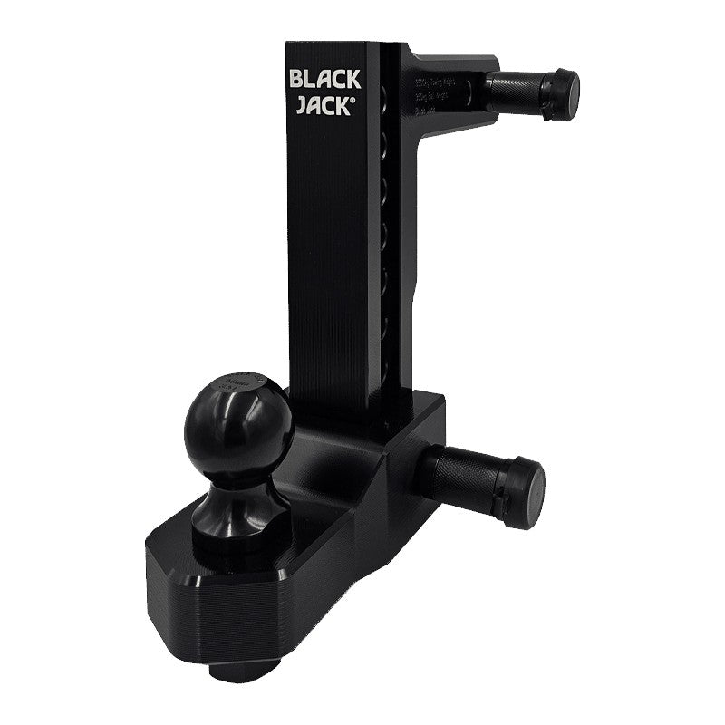 Black Jack Centuria Adjustable Hitch 200mm 3.5t Alloy - Black