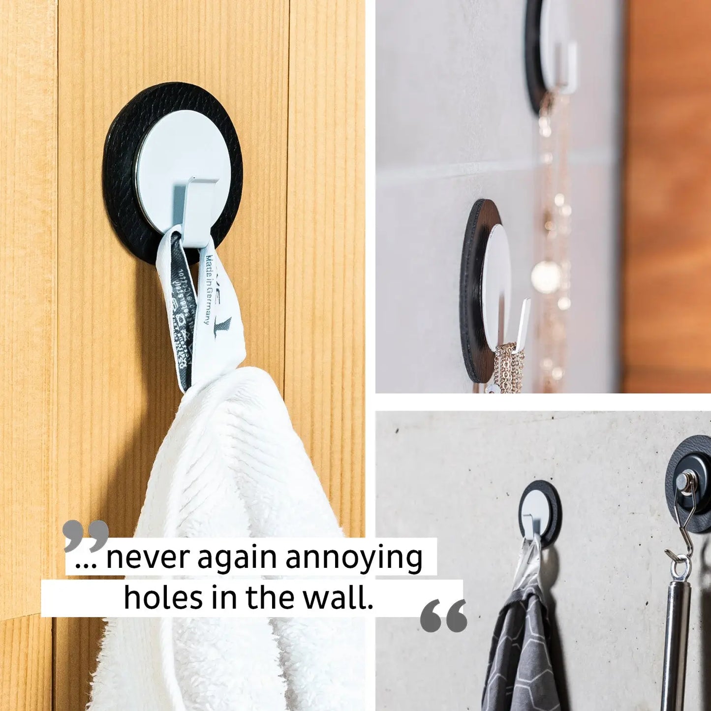 Magnetic Hook CLEVER WHITE incl. Pad BLACK By Silwy
