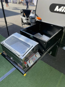 BBQ Slide Combo 570mm wide Alice Tunnel Boot Draw Slide - Everything Caravans