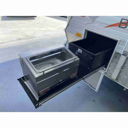 BBQ Slide Combo 400mm wide All-Terrain Tunnel Boot Draw Slide - BBQ Sold separately