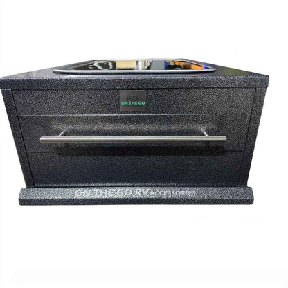On The Go RV Slide Out Kitchen with Gas Cooktop 570mm X 1200mm
