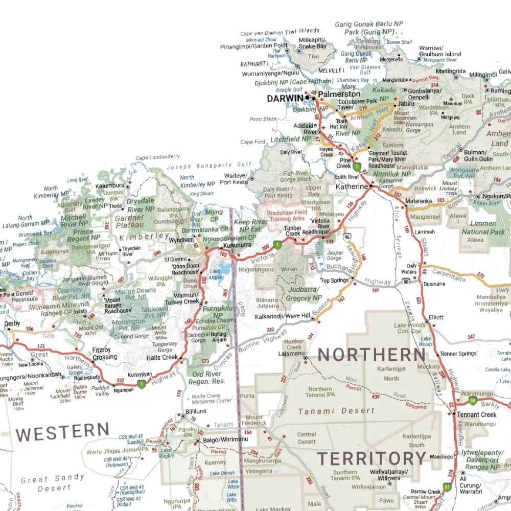 Hema Map of Australia Sticker - Large