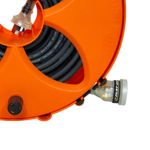 Flat Out 20m Premium 240v 15amp Extension Lead Extra Heavy Duty 2.5mm Original Multi-Reel Safety Orange