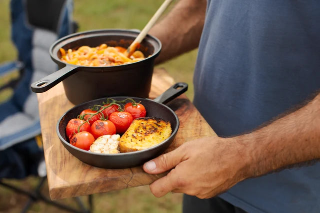 Campfire 2.3QT Cast Iron Saucepan with Skillet Lid