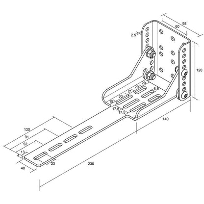 RacksBrax HD Adjustable Brackets - Long Double