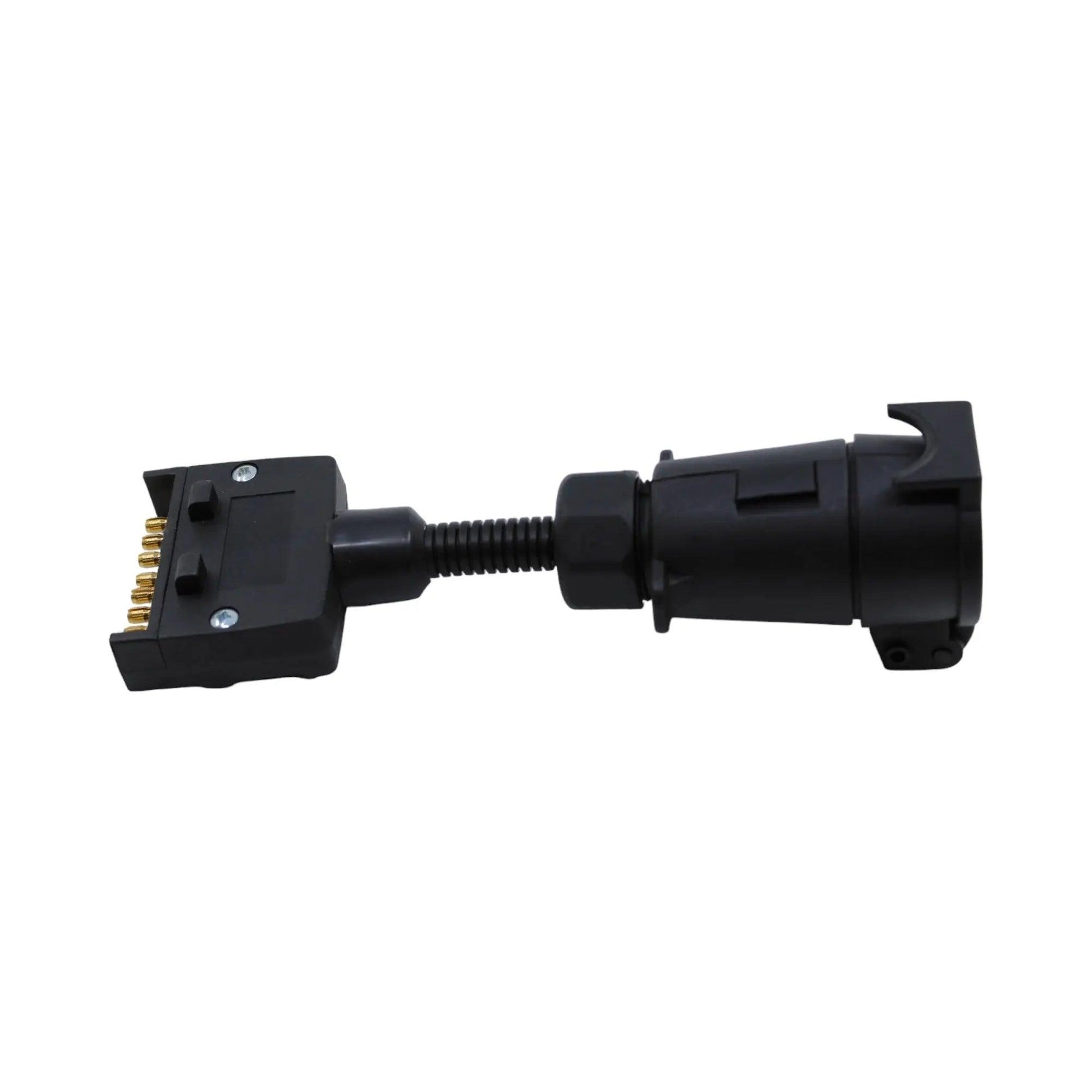 BMPRO Holroyd Trailer Plug Adaptor - 7 Way Flat to 7 Pin Large Round Socket - Everything Caravans