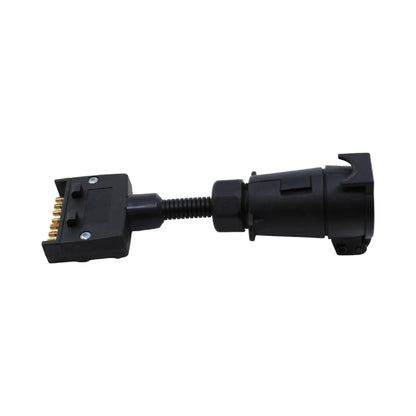 BMPRO Holroyd Trailer Plug Adaptor - 7 Way Flat to 7 Pin Large Round Socket - Everything Caravans
