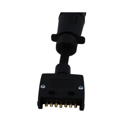 BMPRO Holroyd Trailer Plug Adaptor - 7 Way Flat to 7 Pin Large Round Socket - Everything Caravans